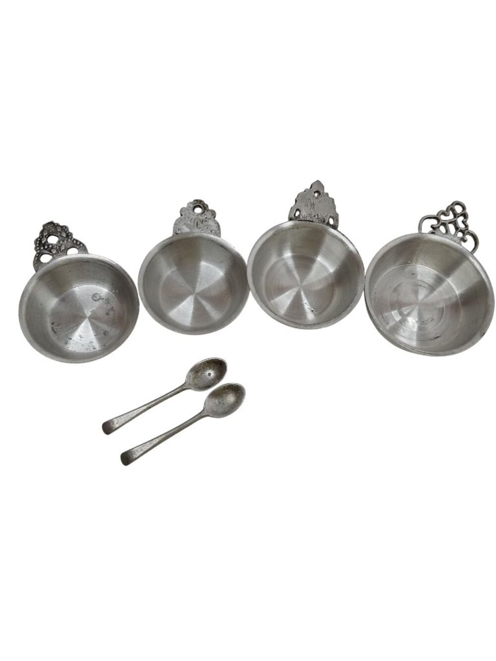 Woodbury Pewterers Henry Ford Museum Pewter Porringer Salt Cellars & Spoons